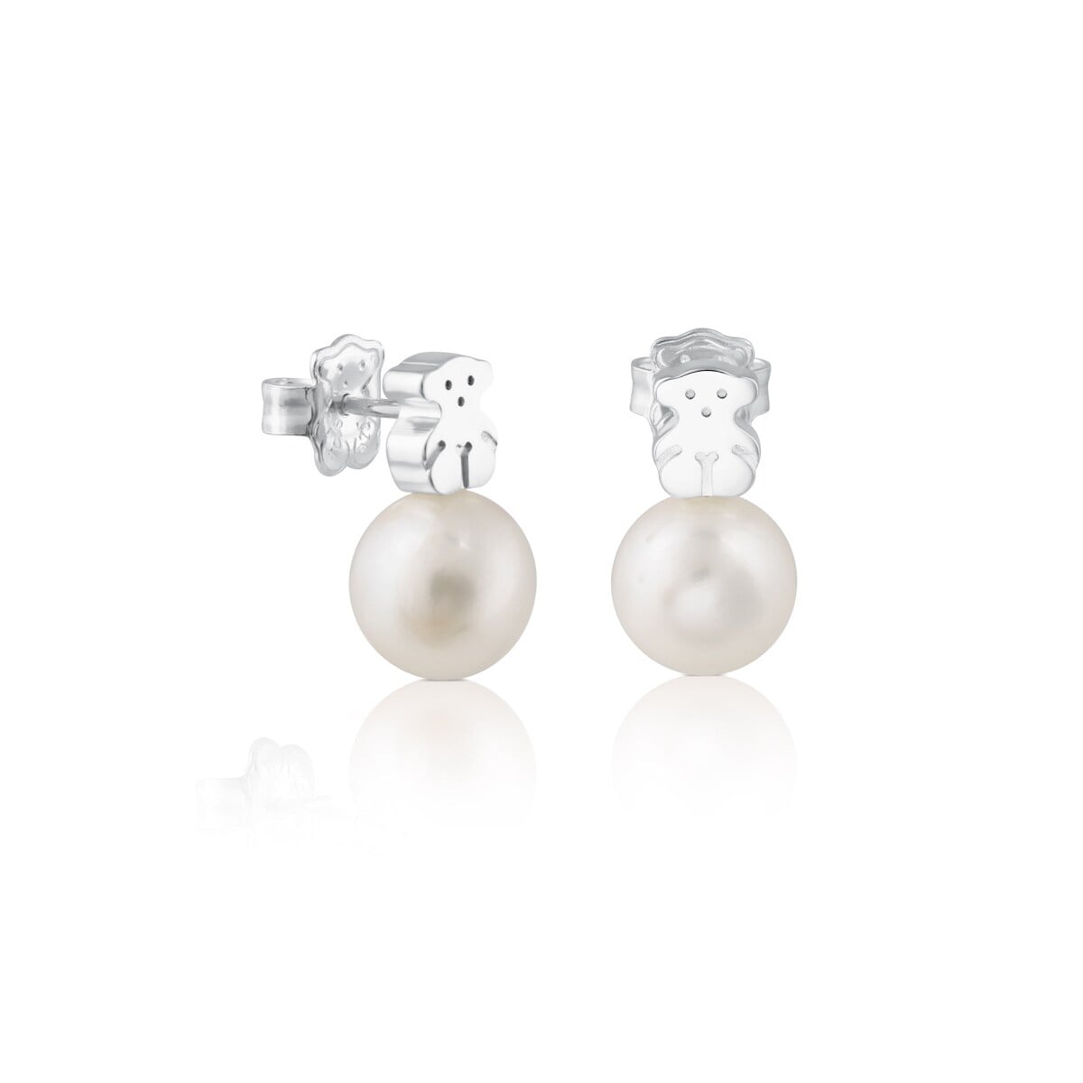 Silver and Pearls TOUS Sweet Dolls Earrings Bear motif