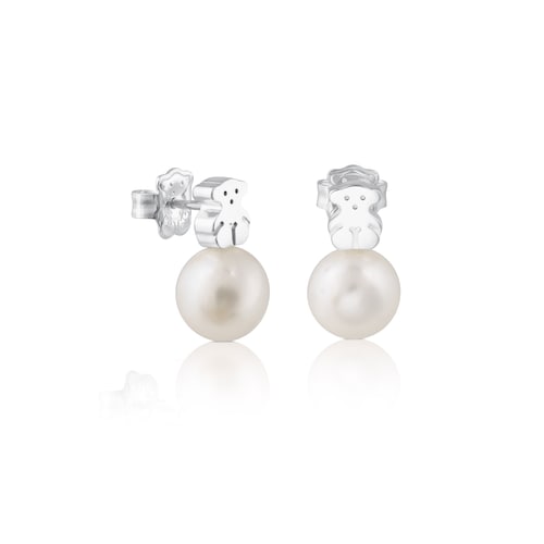 Silver and Pearls TOUS Sweet Dolls Earrings Bear motif