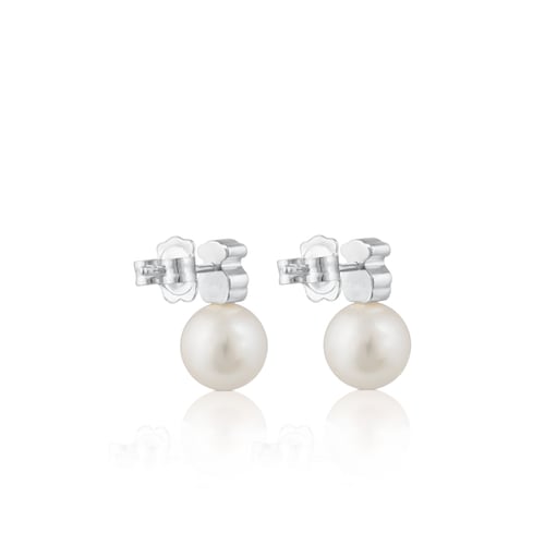Silver and Pearls TOUS Sweet Dolls Earrings Bear motif