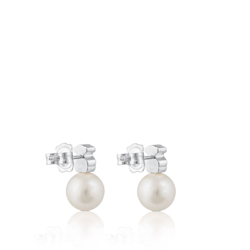 Silver and Pearls TOUS Sweet Dolls Earrings Bear motif image number 2