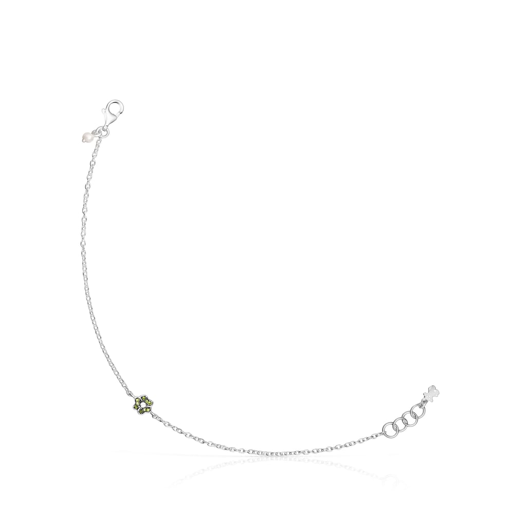 Pulsera de plata con flor de cromodi&oacute;psidos TOUS New Motif