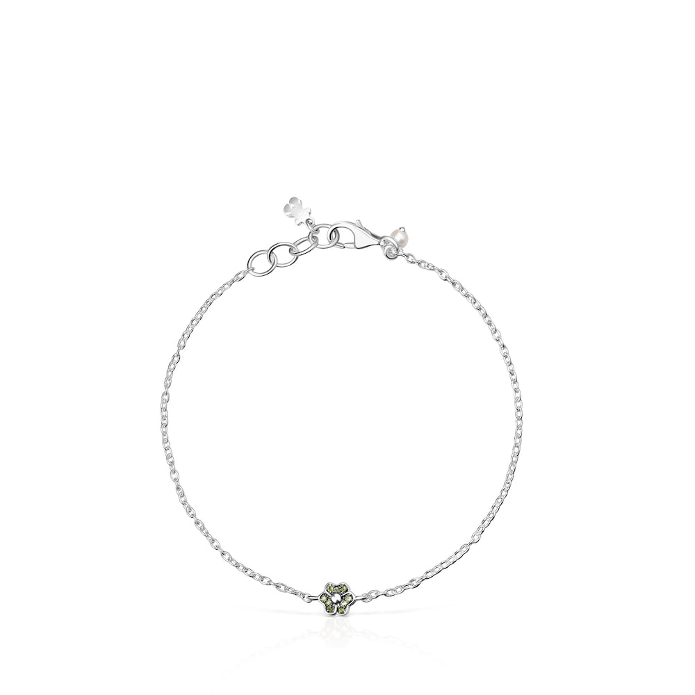 Pulsera de plata con flor de cromodi&oacute;psidos TOUS New Motif