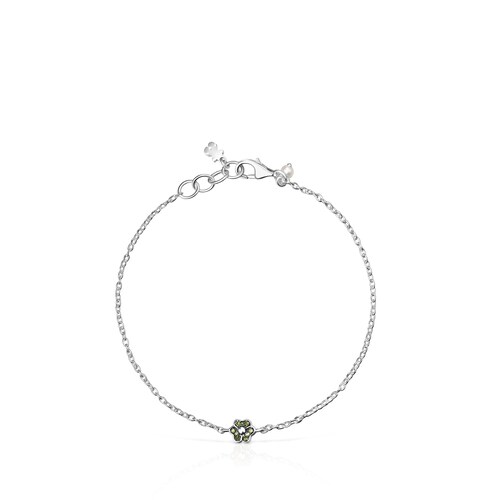 Pulsera de plata con flor de cromodi&oacute;psidos TOUS New Motif