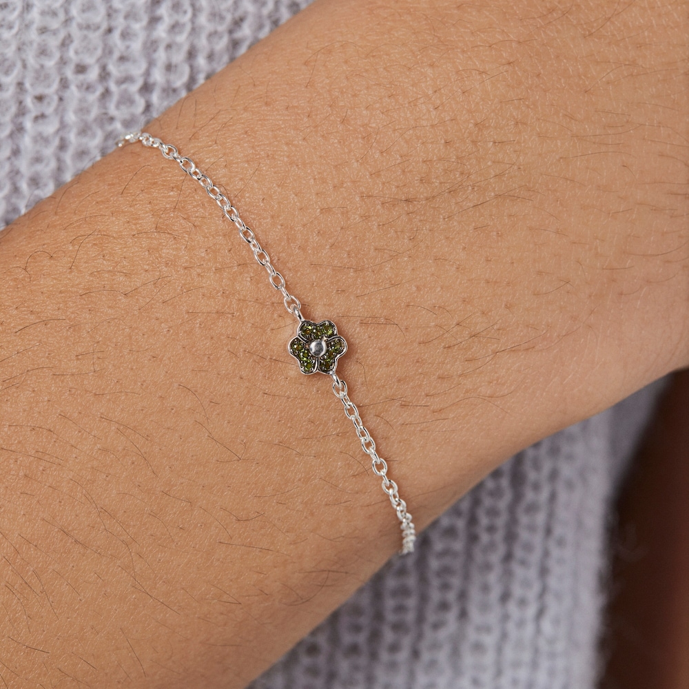 Pulsera de plata con flor de cromodi&oacute;psidos TOUS New Motif