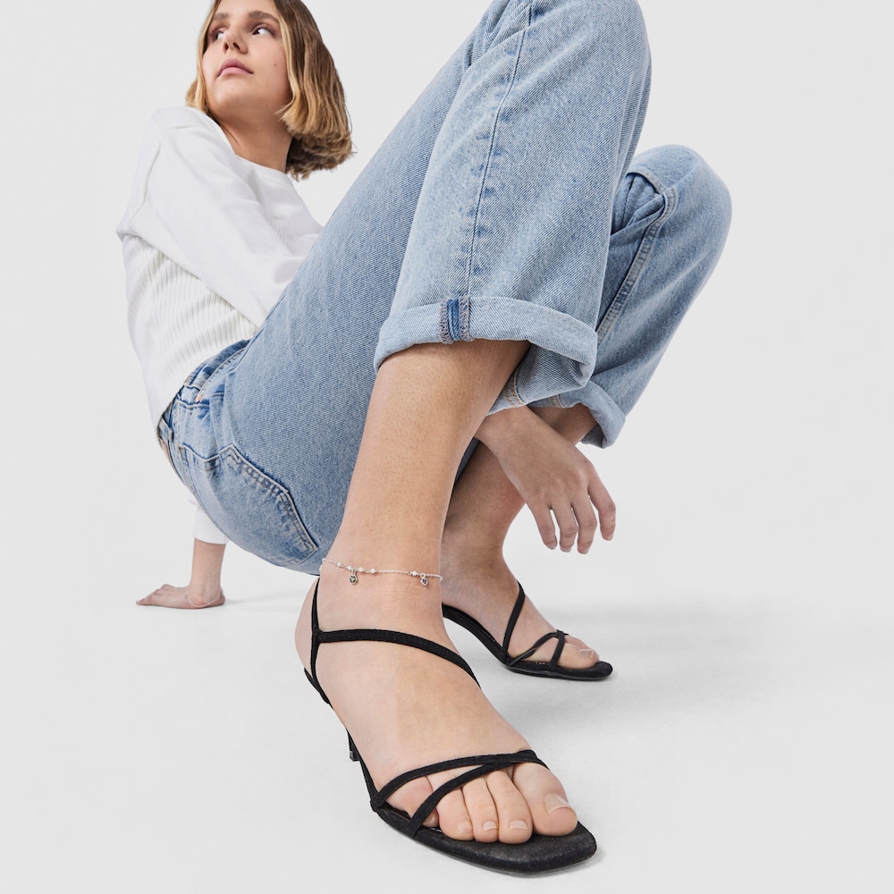 Tobillera de plata con perlas y motivos de gemas TOUS New Motif