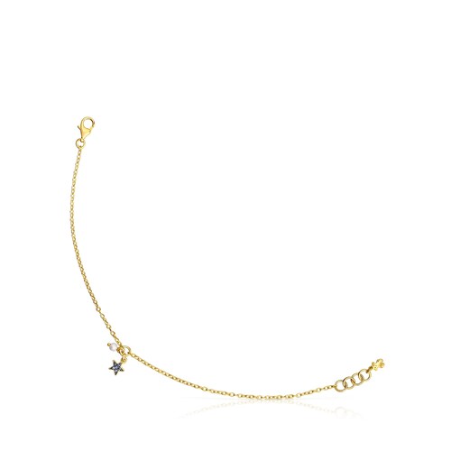 Silver vermeil TOUS New Motif Bracelet with sapphire star image number 0