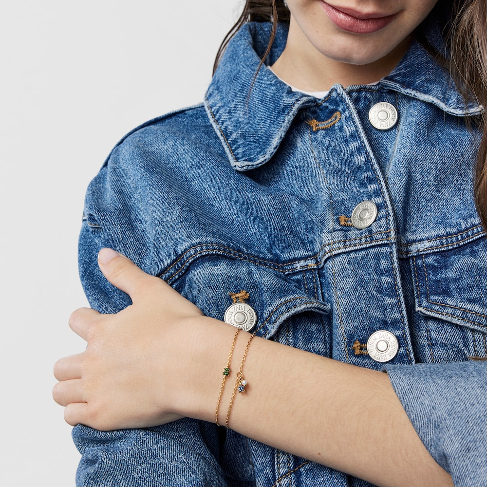 Silver vermeil TOUS New Motif Bracelet with sapphire star