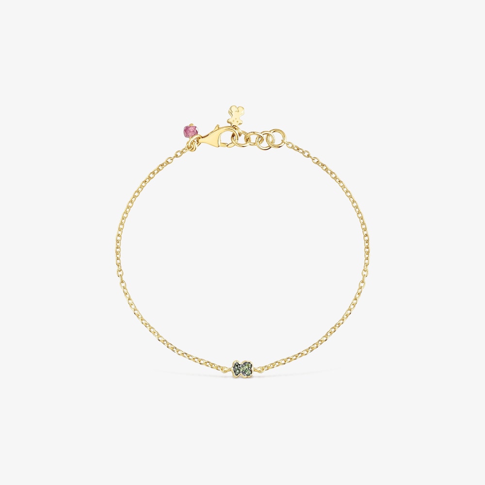 Pulseira TOUS New Motif em prata vermeil com urso de cromodi&oacute;psidos