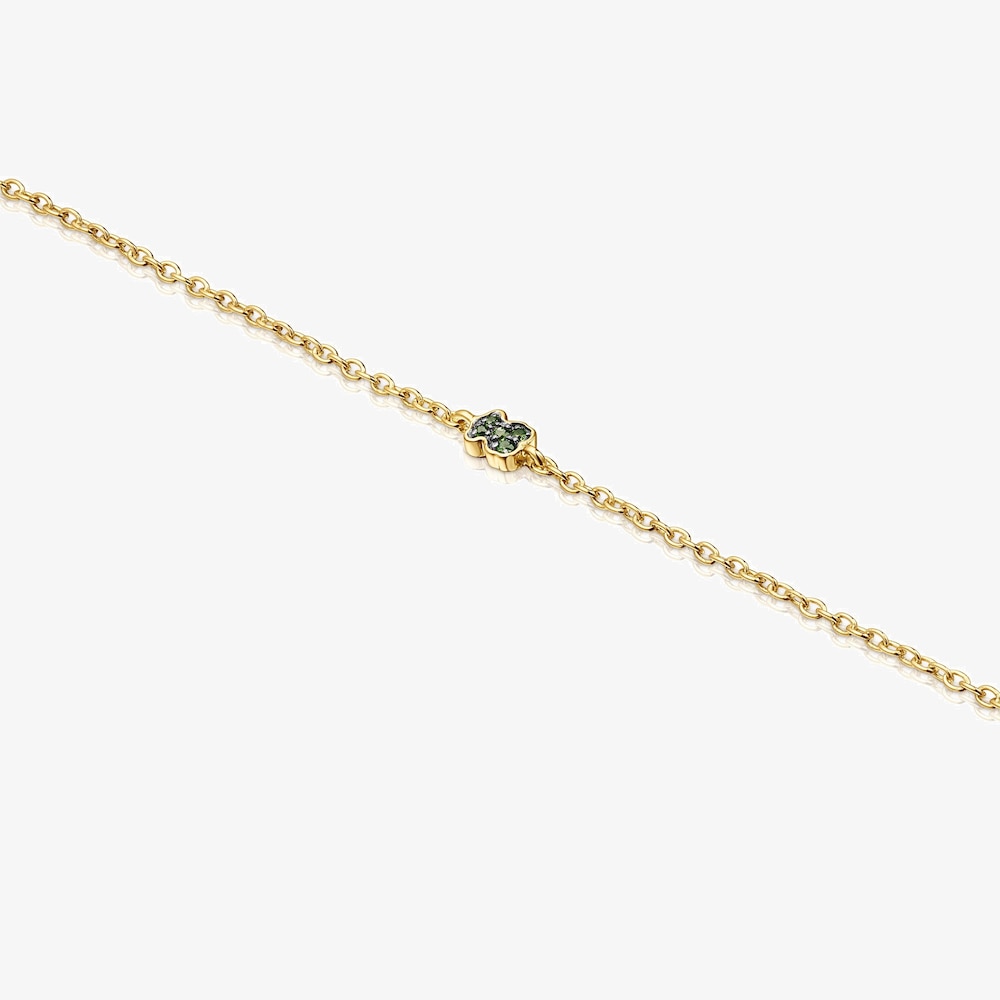 Pulseira TOUS New Motif em prata vermeil com urso de cromodi&oacute;psidos