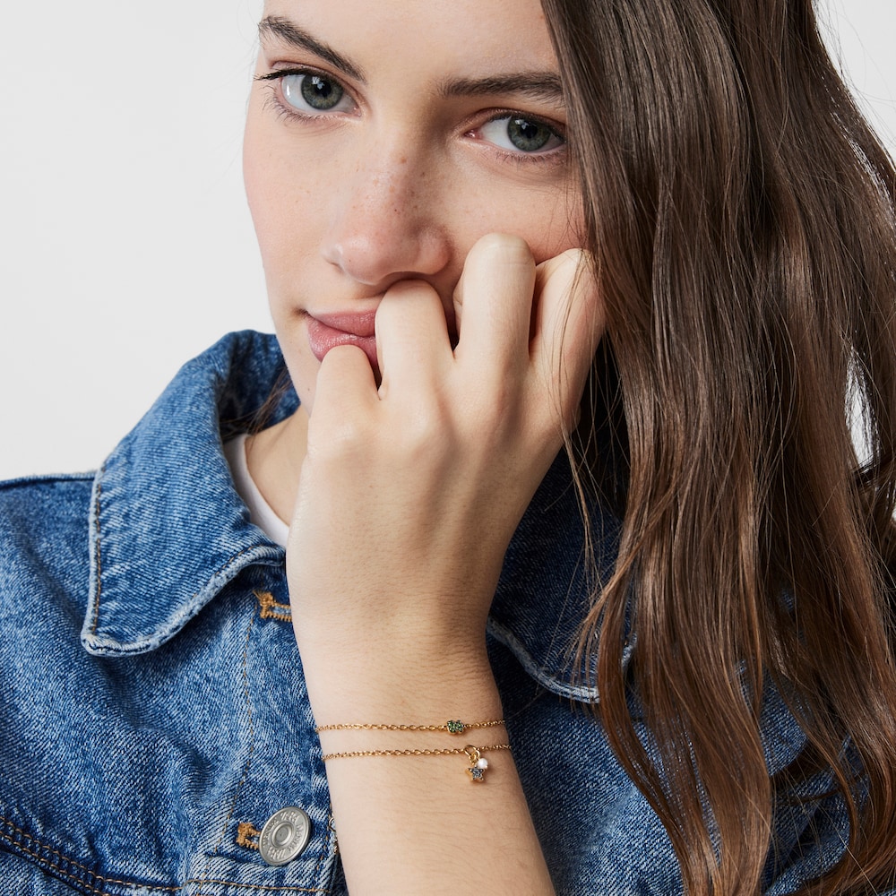 Pulseira TOUS New Motif em prata vermeil com urso de cromodi&oacute;psidos