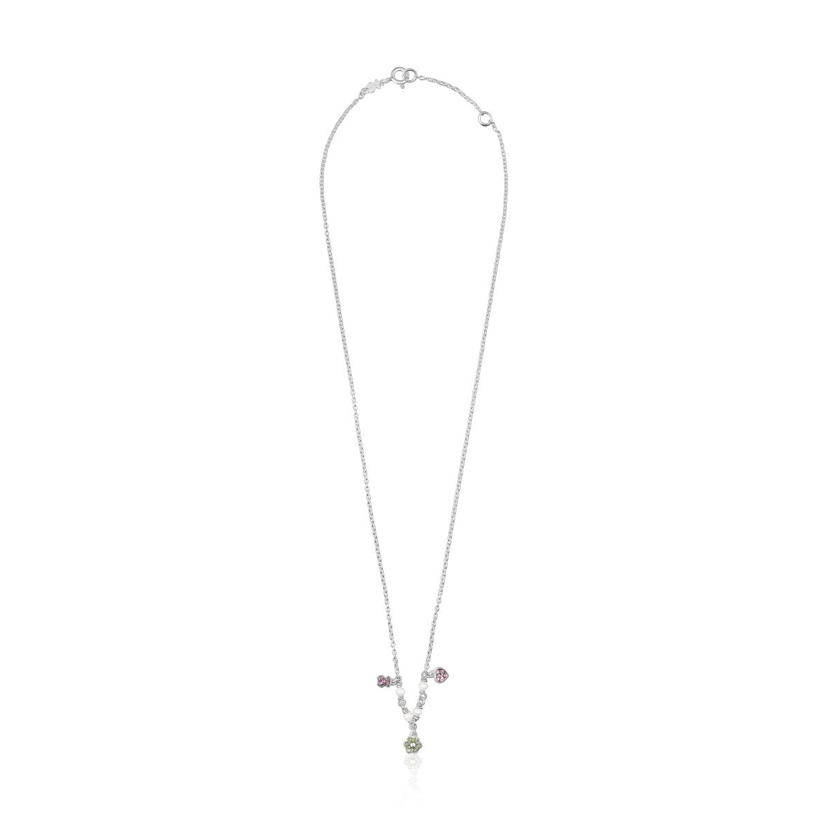 Silver TOUS New Motif Necklace with gemstones and pearls