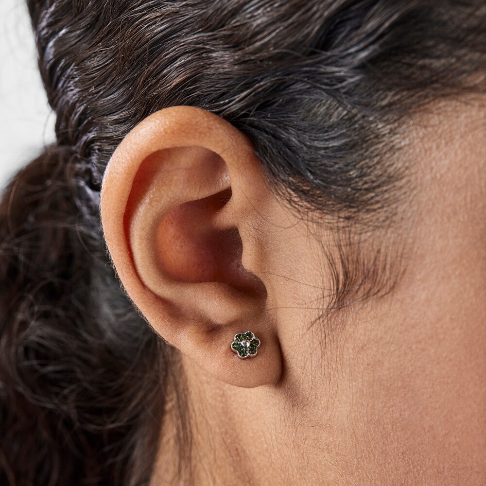 Pendientes de plata con flor de cromodi&oacute;psidos TOUS New Motif