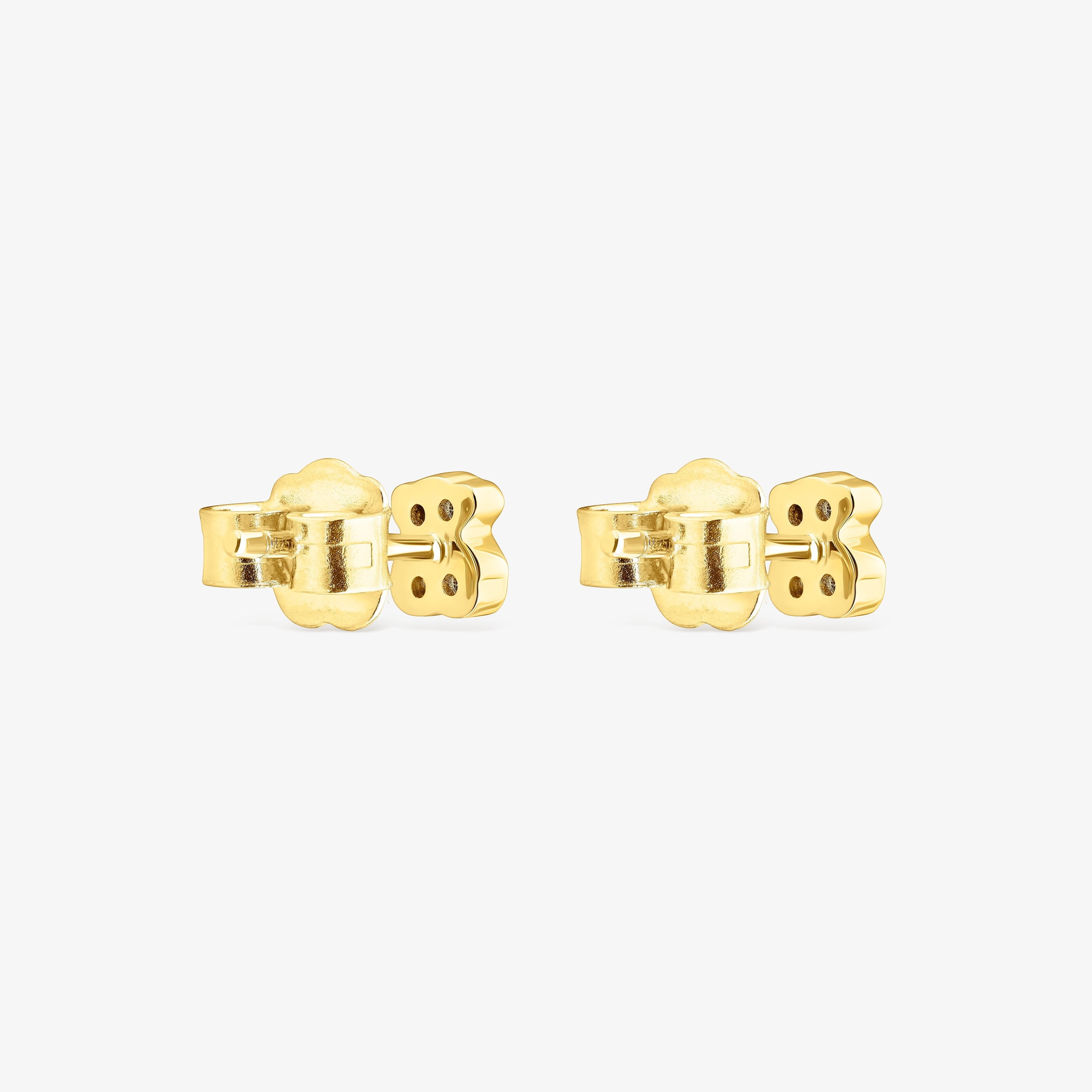 Silver vermeil TOUS New Motif Earrings with chrome diopside bear