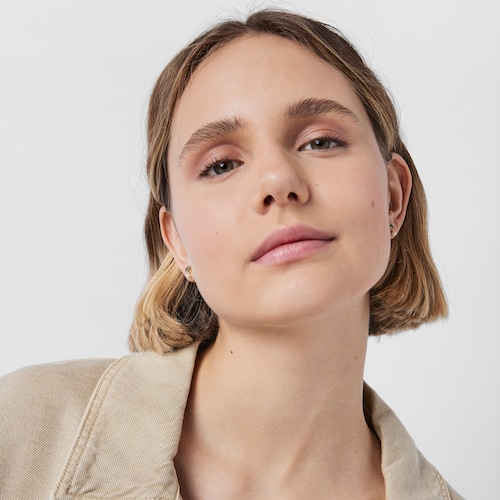 Boucles d&rsquo;oreilles TOUS New Motif en argent vermeil avec &eacute;toile en saphirs et perle