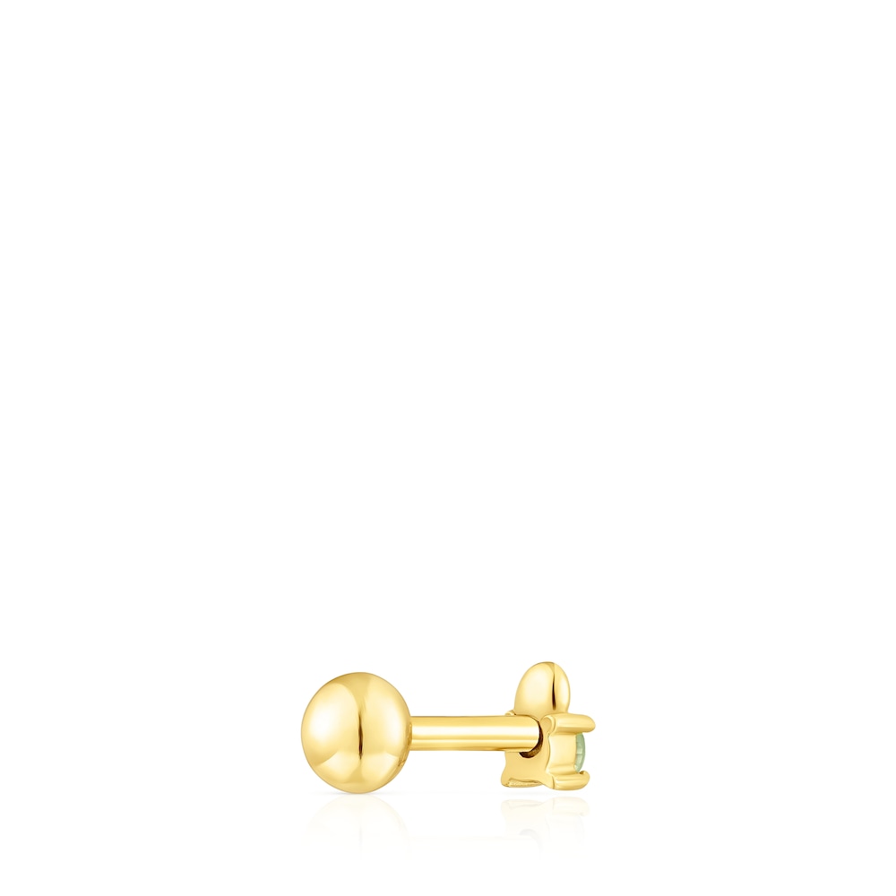 Piercing de acero IP dorado bola y peridoto New Motif Piercing de acero IP dorado bola y peridoto New Motif