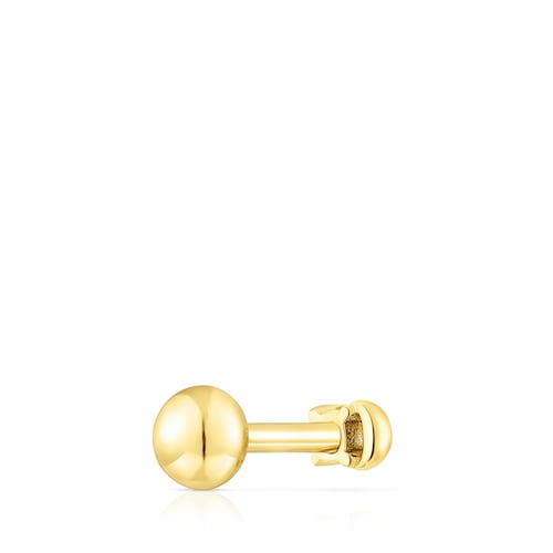 Gold-colored IP steel and iolite New Motif Moon piercing