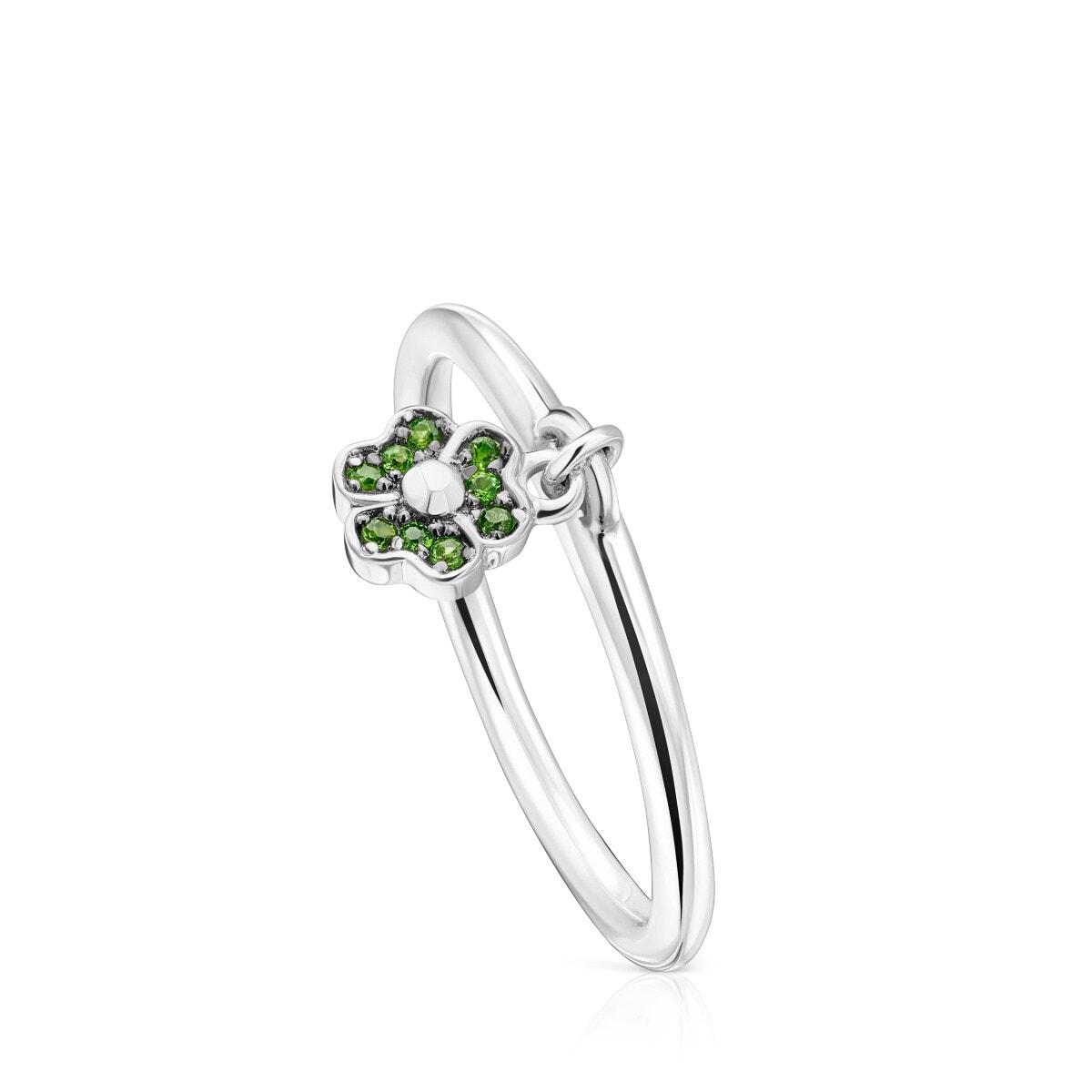 Ring New Motif Aus Mit Chromdiopsid-Blume Größe N12