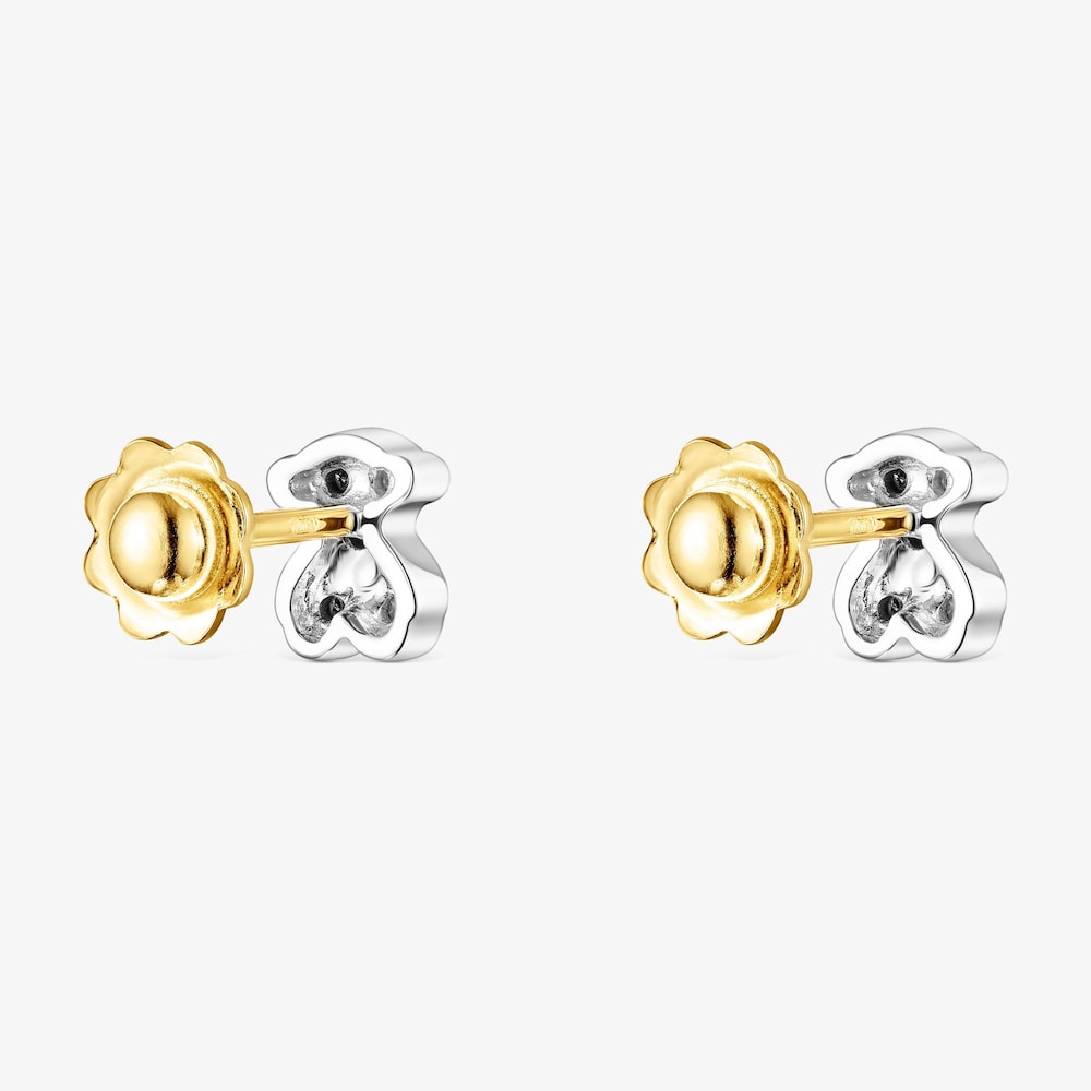 Pendientes estrella de oro blanco 18K y diamantes Puppies