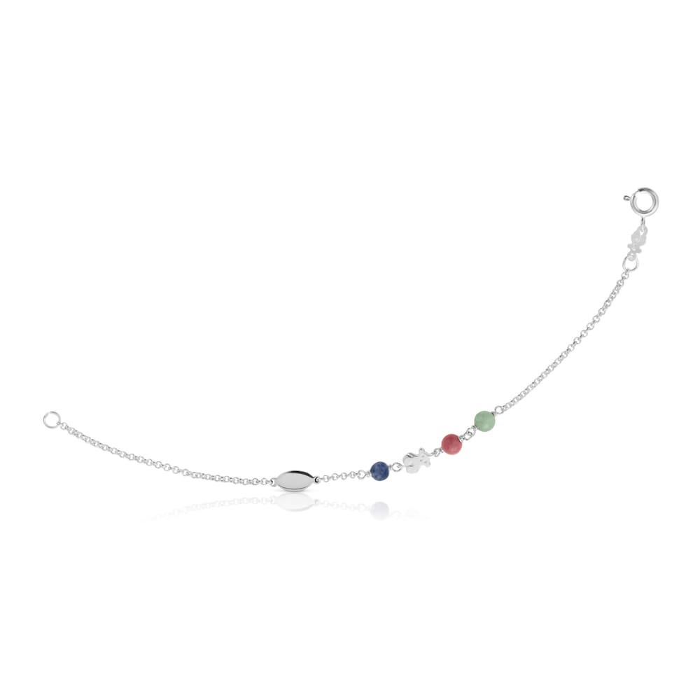 Pulsera de plata gemas multicolor Puppies