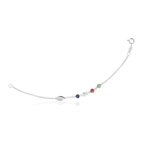 Pulsera de plata gemas multicolor Puppies image number 0