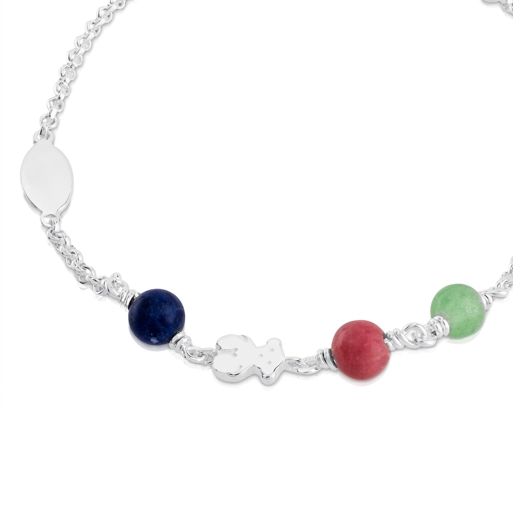 Pulsera de plata gemas multicolor Puppies