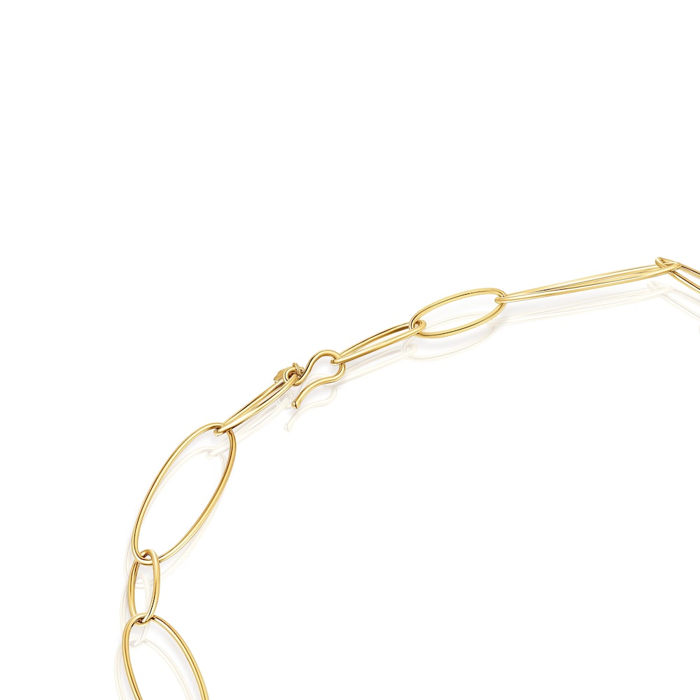 Collar con baño de oro 18 kt sobre plata y perlas cultivadas Elipse image number 2