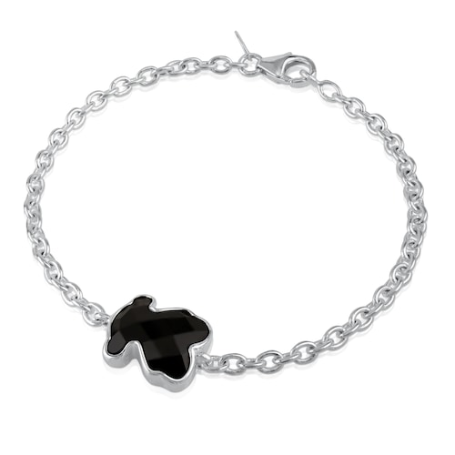 Pulsera de plata y ónix facetado TOUS Color