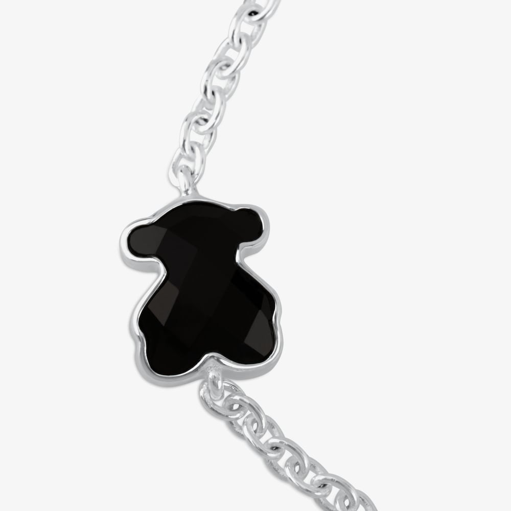 Pulsera de plata y &oacute;nix facetado TOUS Color