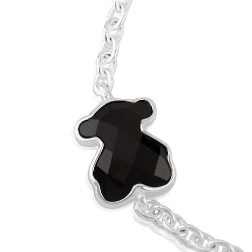 Pulsera de plata y ónix facetado TOUS Color