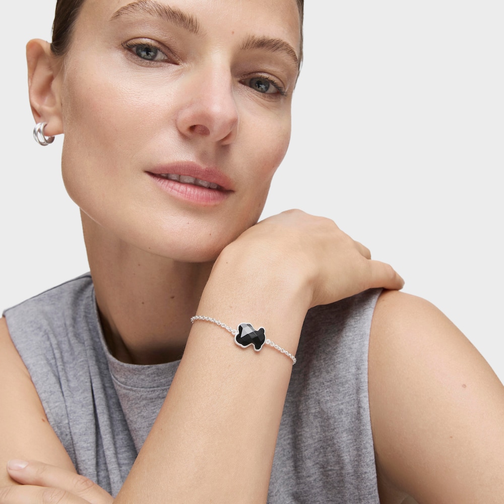 Pulsera de plata y &oacute;nix facetado TOUS Color