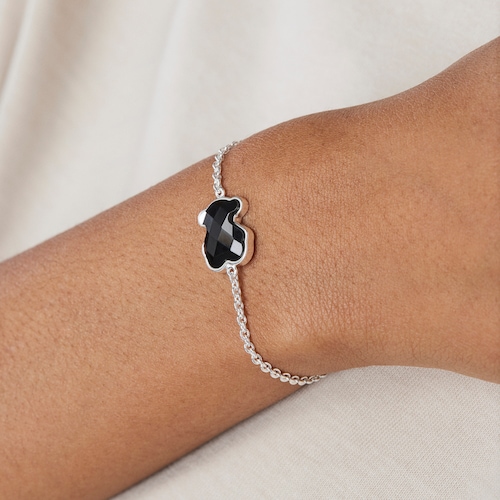 Pulsera de plata y ónix facetado TOUS Color