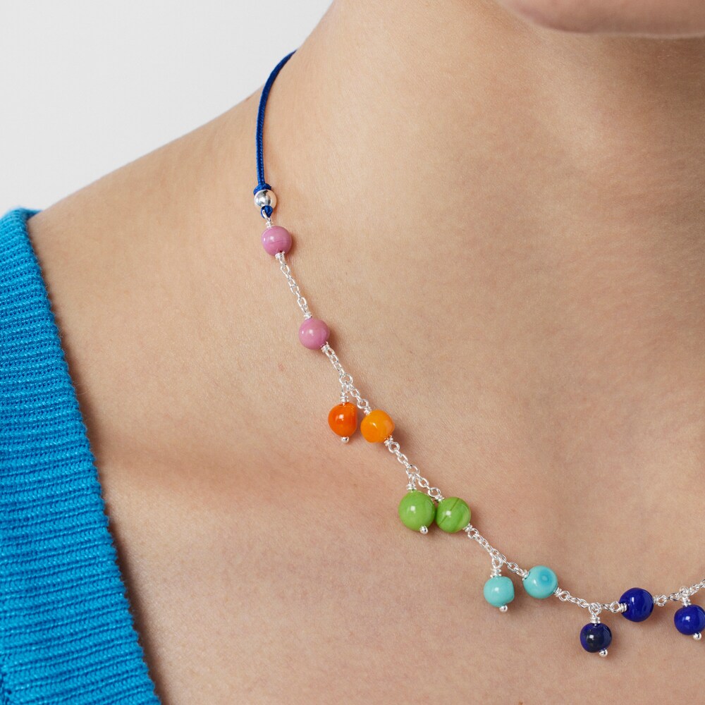 Silver and colored Murano glass TOUS Icon Glass Necklace