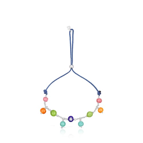 Pulseira TOUS Icon Glass em prata e vidro de Murano em várias cores