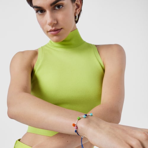 Pulseira TOUS Icon Glass em prata e vidro de Murano em várias cores