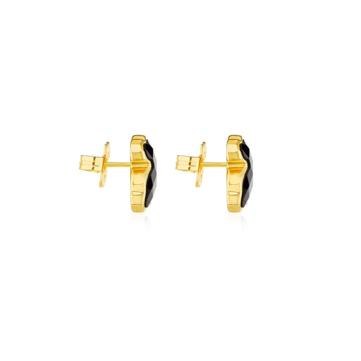 Pendientes con baño de oro 18 kt sobre plata y ónix facetado TOUS Color