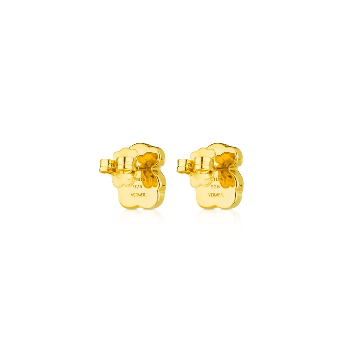 Pendientes con baño de oro 18 kt sobre plata y ónix facetado TOUS Color