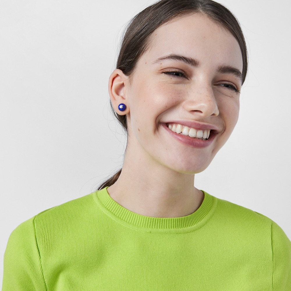 Aretes de cristal de Murano azul TOUS Icon Glass