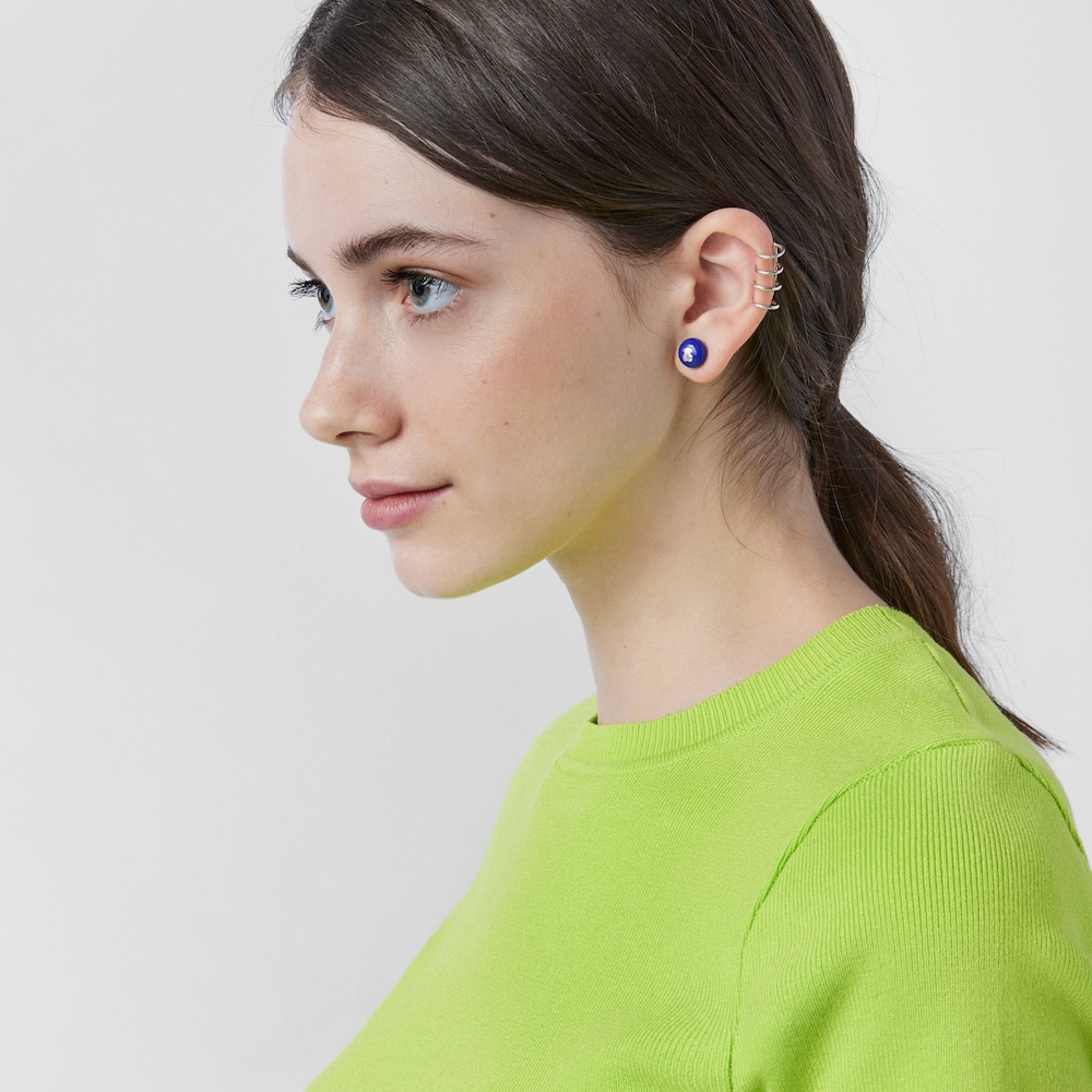 Aretes de cristal de Murano azul TOUS Icon Glass