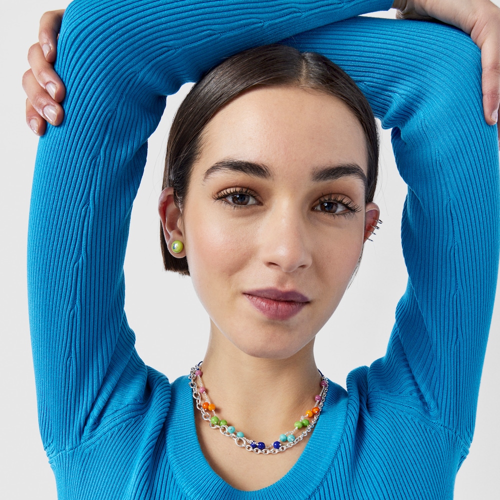 Aros de cristal de Murano verde TOUS Icon Glass