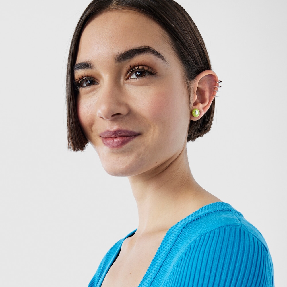 Aros de cristal de Murano verde TOUS Icon Glass