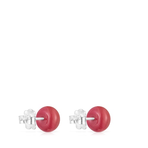 Boucles d&rsquo;oreilles TOUS Icon Glass en verre de Murano rose