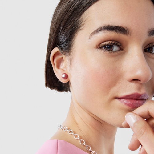 Boucles d&rsquo;oreilles TOUS Icon Glass en verre de Murano rose