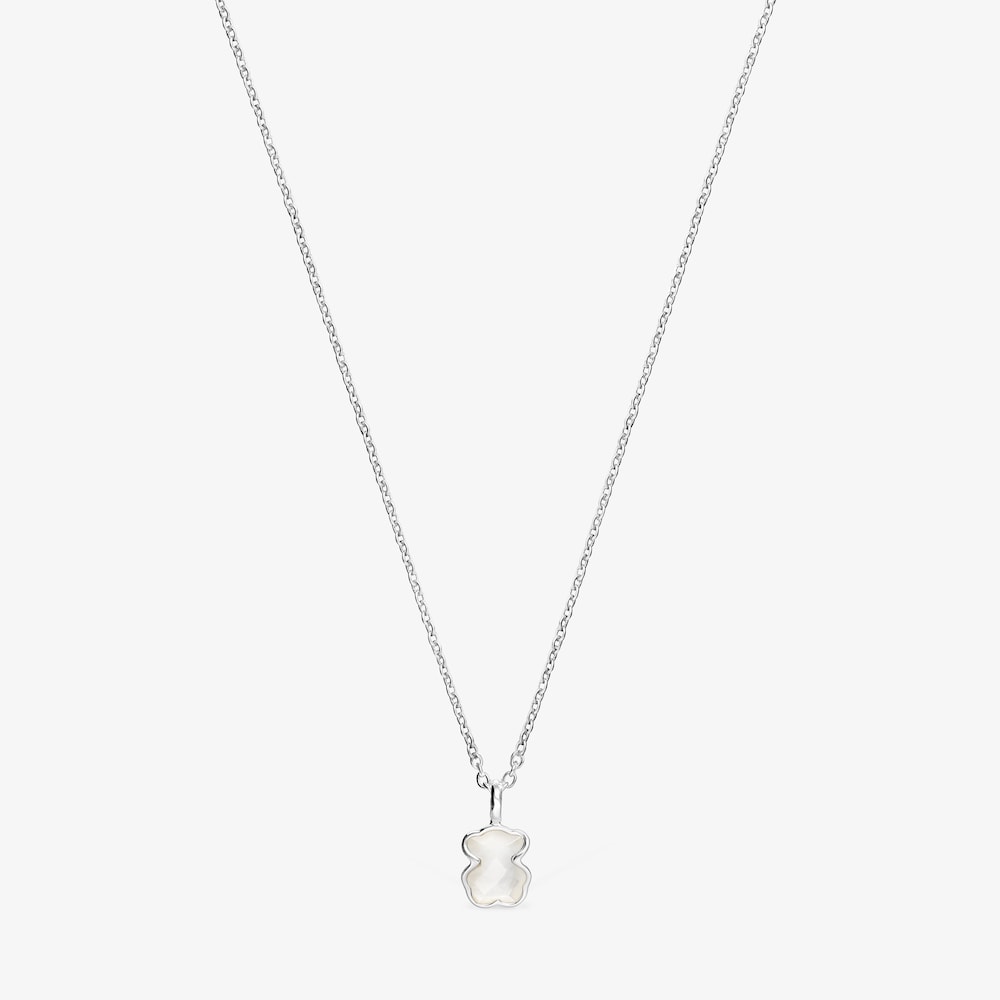 Silver and faceted mother-of-pearl TOUS Color Necklace. 45cm.