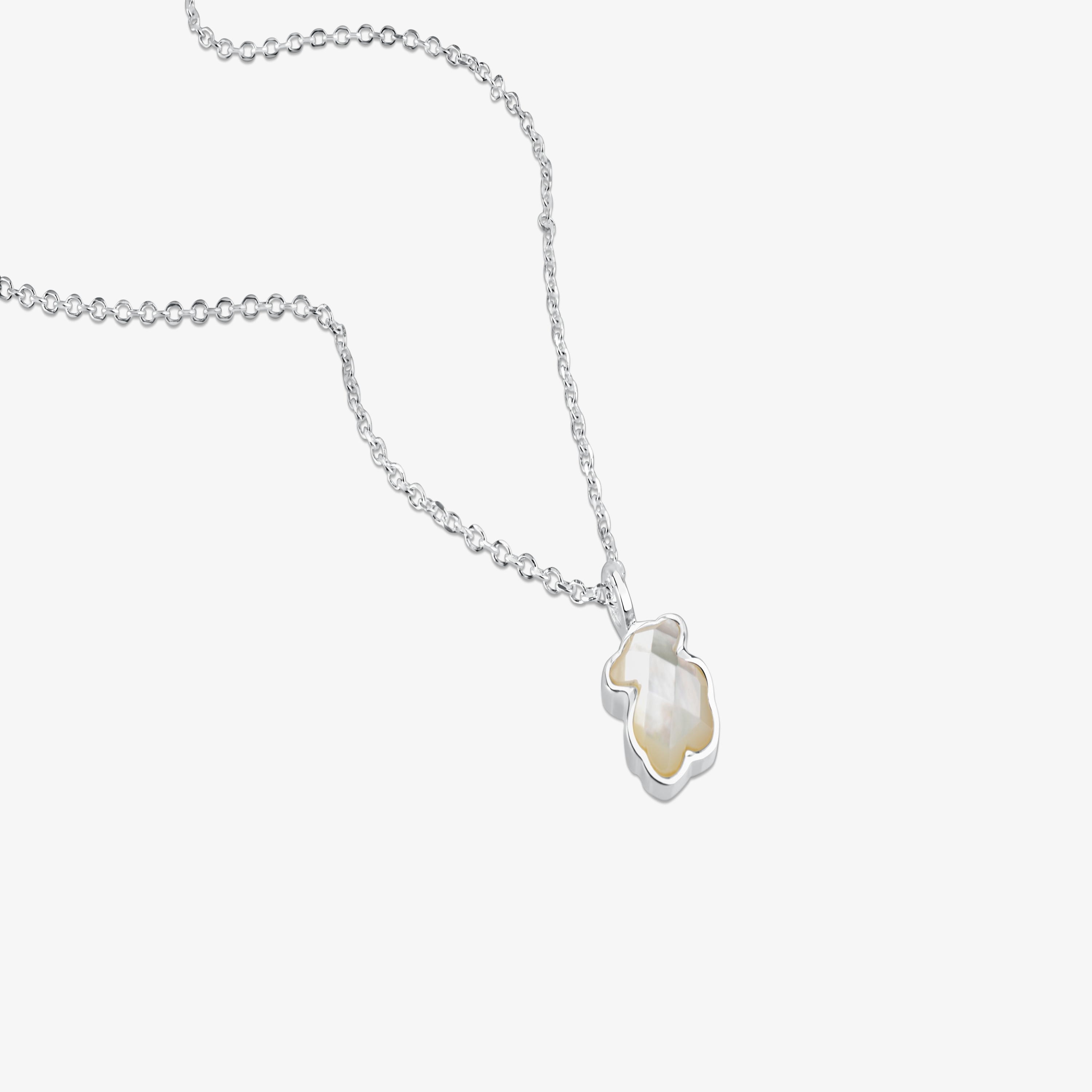 Silver and faceted mother-of-pearl TOUS Color Necklace. 45cm.