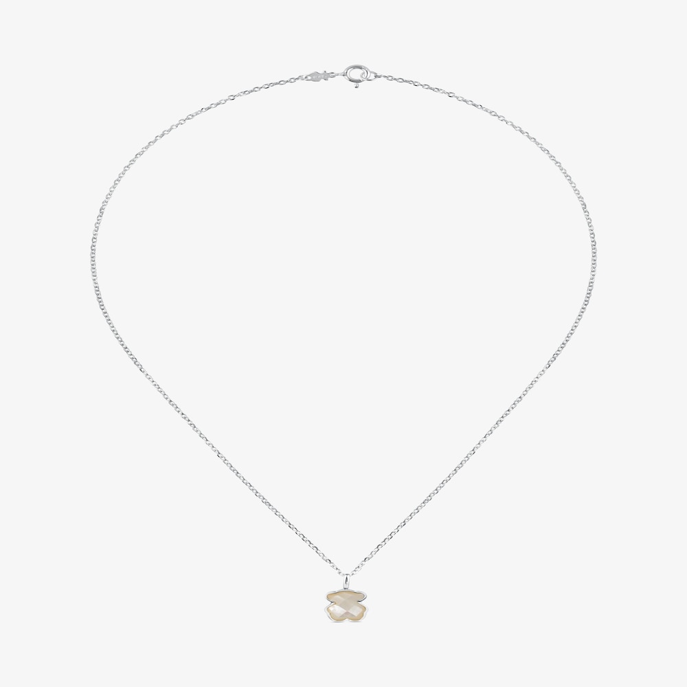 Silver and faceted mother-of-pearl TOUS Color Necklace. 45cm.
