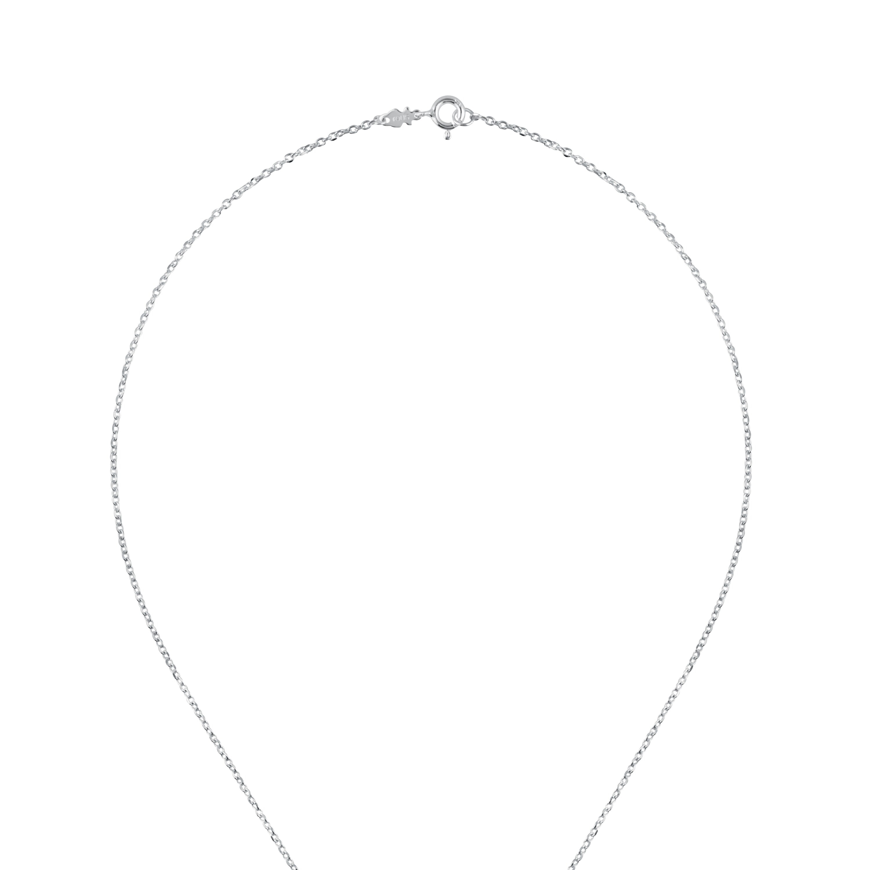 Silver and faceted mother-of-pearl TOUS Color Necklace. 45cm.