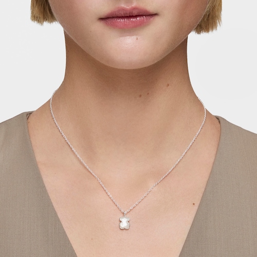 Collar de plata y nácar facetado TOUS Color