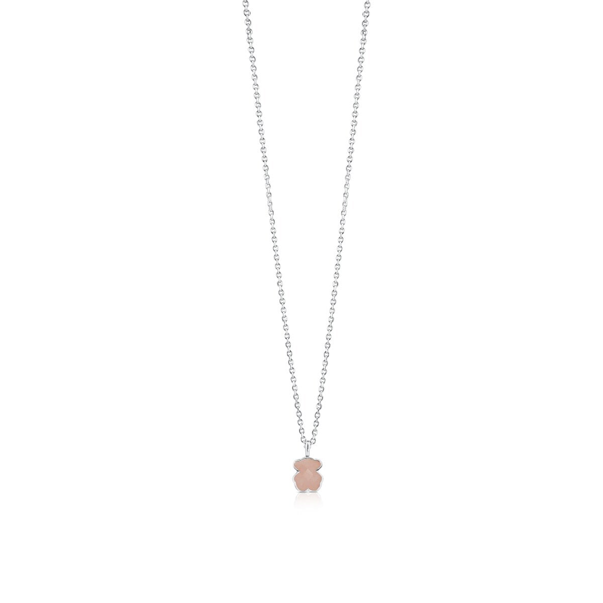 Collar de plata y cuarzo rosa facetado TOUS Color image number 0