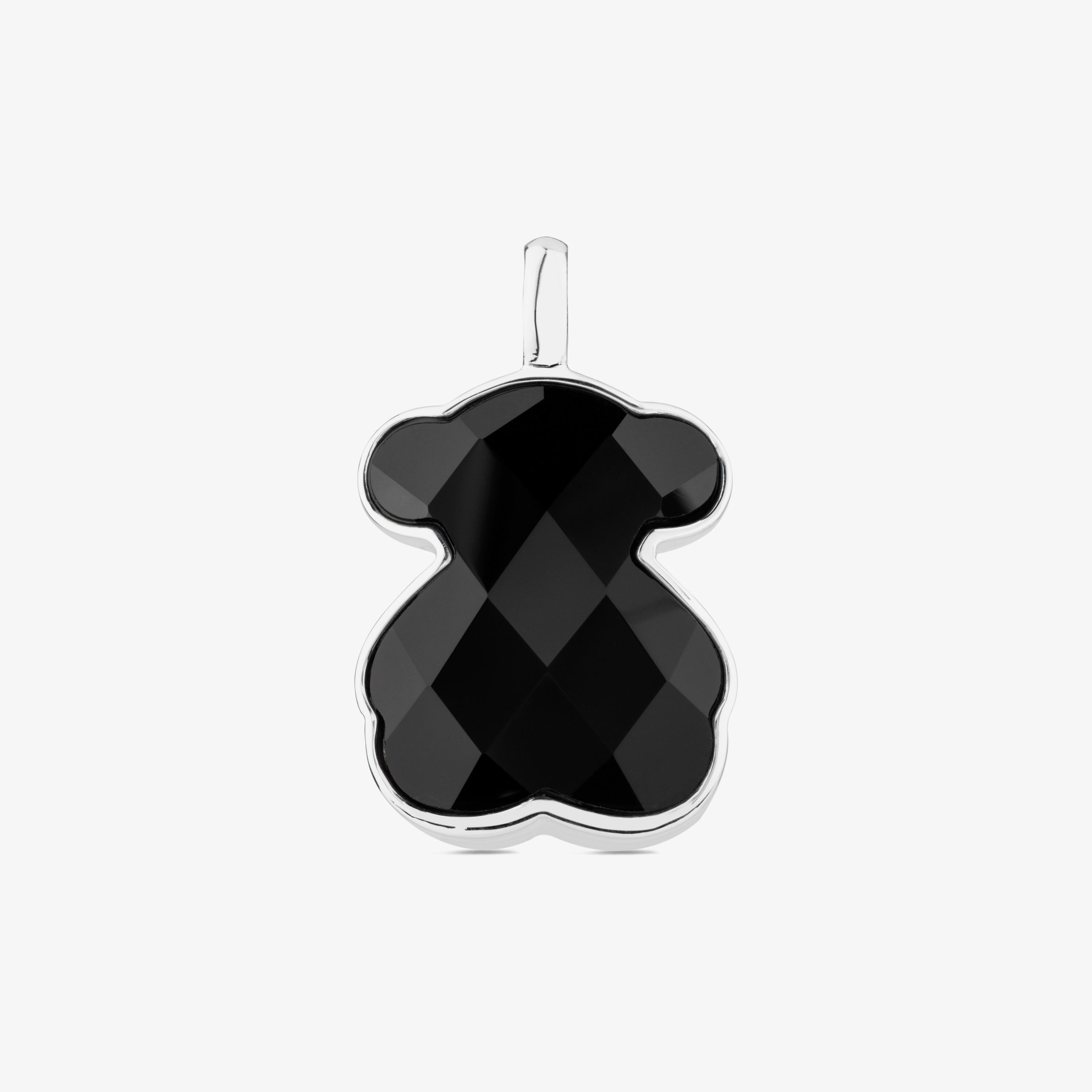 Silver and faceted onyx TOUS Color Pendant