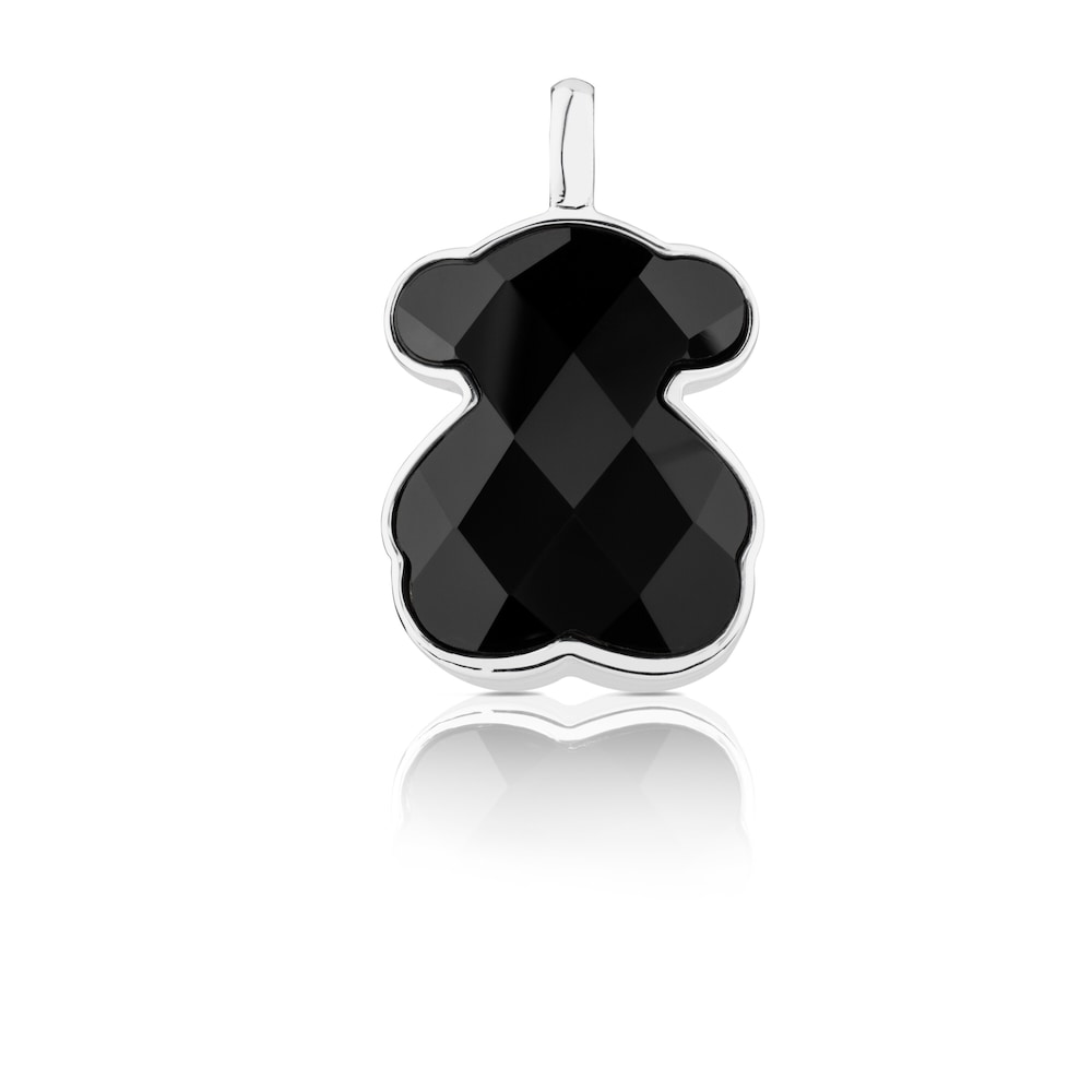 Silver and faceted onyx TOUS Color Pendant